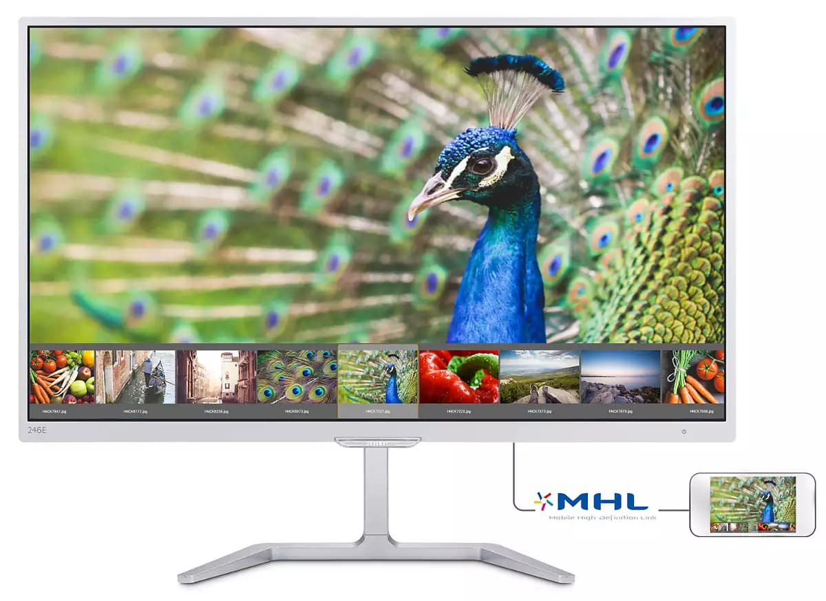 Philips E Line LCD monitor with Ultra Wide-Color 246E7QDSW/00