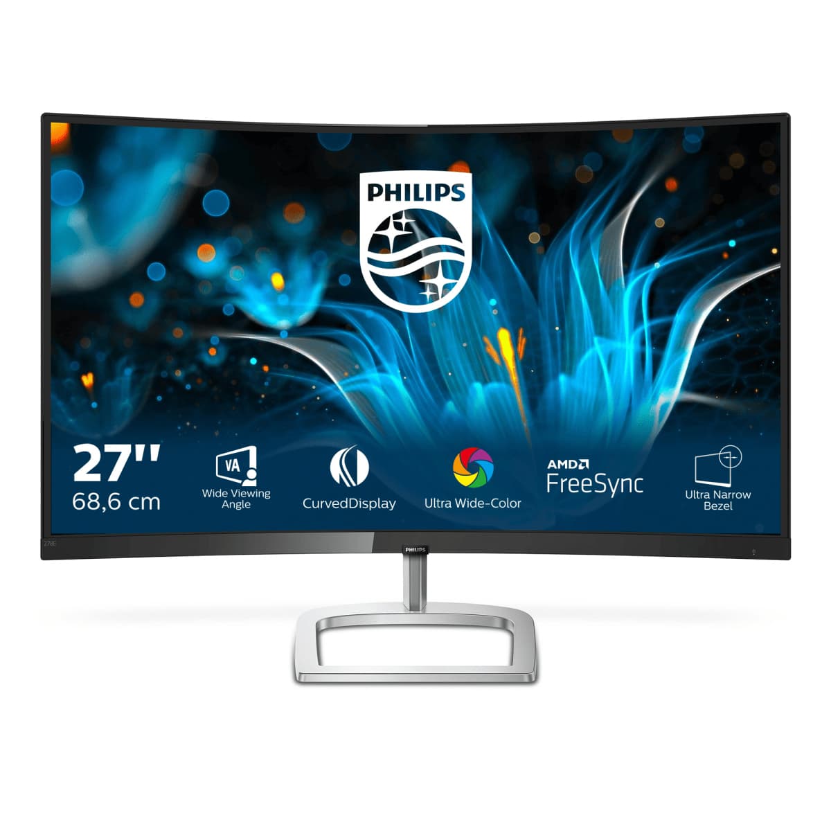 Philips E Line 278E9QJAB/01 computer monitor 68.6 cm (27") 1920 x 1080 pixels Full HD LED Black, Silver
