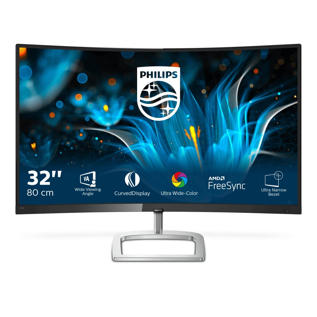Philips E Line 328E9QJAB/01 computer monitor 80 cm (31.5") 1920 x 1080 pixels Full HD LED Black, Silver