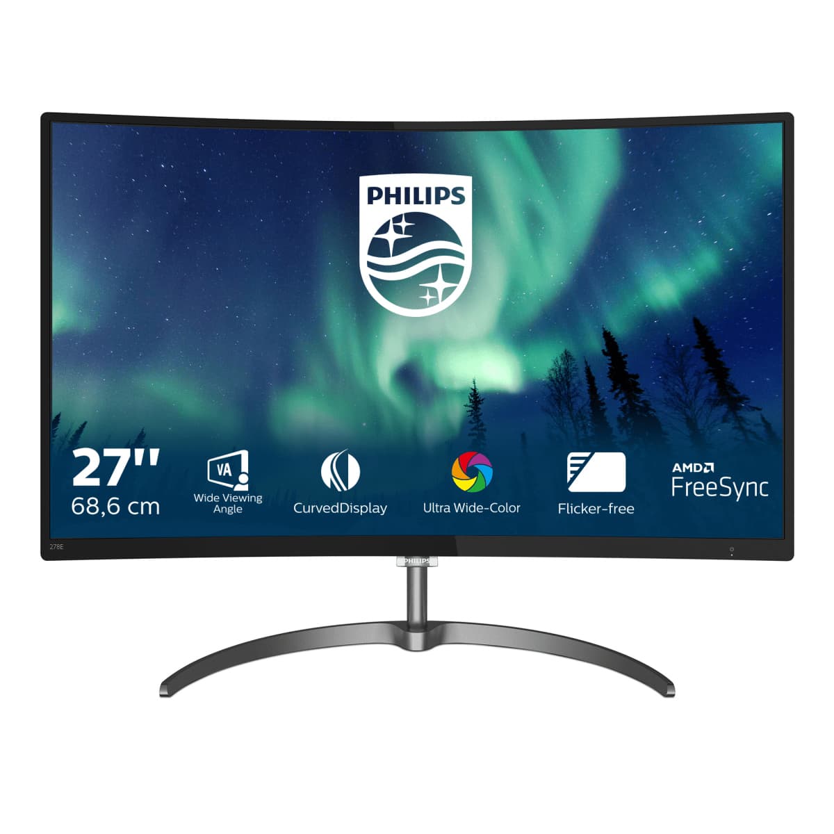 Philips E Line Curved LCD monitor with Ultra Wide-Color 278E8QJAB/00
