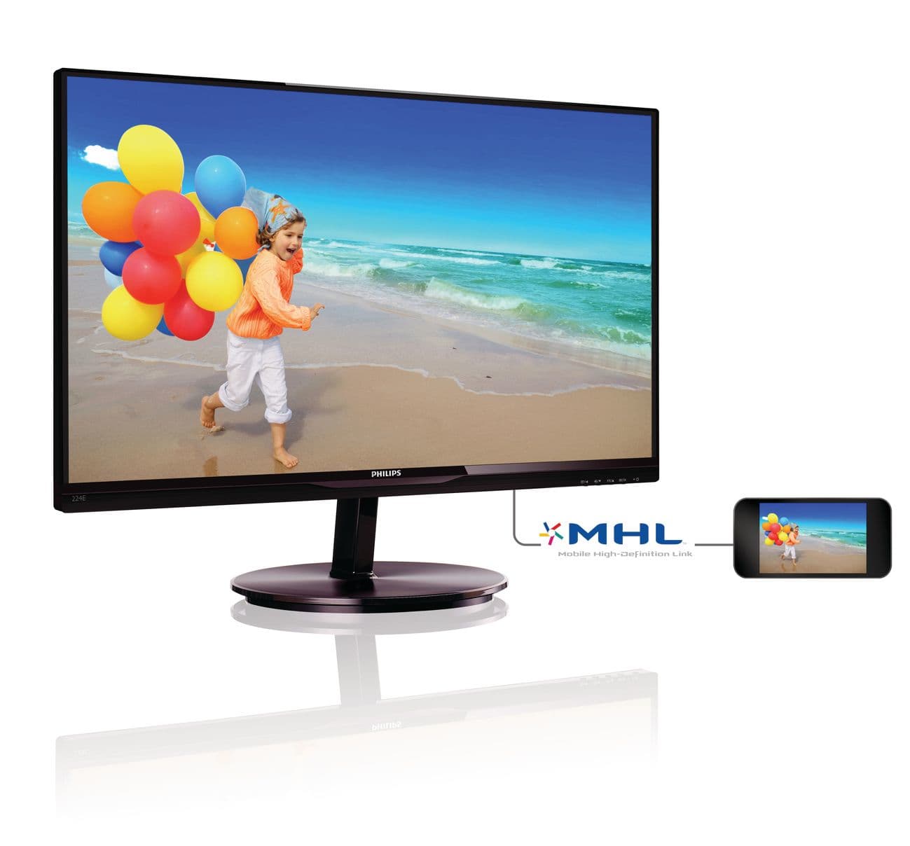 Philips LCD monitor with SmartImage lite 224E5QHSB/01