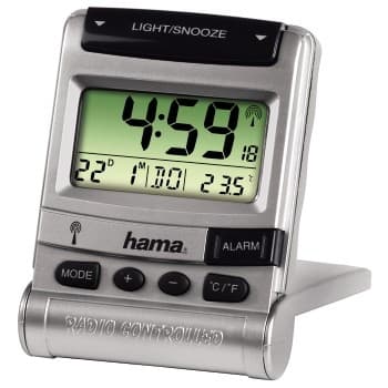 Hama "RC100" Travelling Alarm Clock Black, Silver