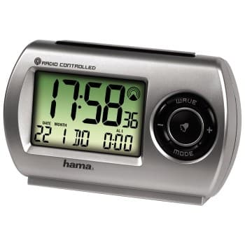 Hama "RC300" Travelling Alarm Clock Black, Silver